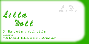 lilla woll business card